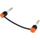 Cable Techniques Slim Low-Profile 1/4" TRS Patch Cable (Orange Caps, 3")