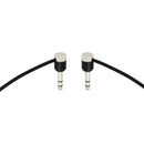 Cable Techniques Slim Low-Profile 1/4" TRS Patch Cable (White Caps, 48")