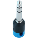 Cable Techniques Low-Profile Right-Angle 1/4" Plug (3-Pole, Large Blue Cap)