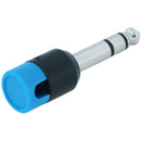 Cable Techniques Low-Profile Right-Angle 1/4" Plug (3-Pole, Large Blue Cap)
