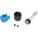 Cable Techniques Low-Profile Right-Angle 1/4" Plug (3-Pole, Large Blue Cap)
