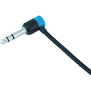 Cable Techniques Low-Profile Right-Angle 1/4" Plug (3-Pole, Large Blue Cap)