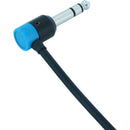 Cable Techniques Low-Profile Right-Angle 1/4" Plug (3-Pole, Large Blue Cap)