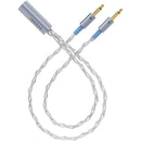 Dekoni Audio Ensemble Silver-Plated Copper Twist Jacket 3-Pin XLR Female to Dual 3.5mm Connector Modular Cable System (64")