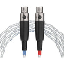 Dekoni Audio Ensemble Silver-Plated Copper Twist Jacket 3-Pin XLR Female to Dual 4-Pin Mini XLR Connector Modular Cable System (64")