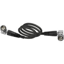 Kondor Blue 12G-SDI Right-Angle Cable (18", Raven Black)