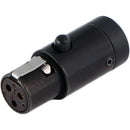 Cable Techniques Low-Profile Right-Angle TA3F 180 Mini XLR 5-Pin Female Connector