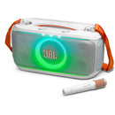 JBL PartyBox On-The-Go 2 Party Speaker with Wireless Microphone (White)