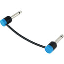 Cable Techniques Premium Low-Profile Guitar Effects Pedalboard Patch Cable (Blue Cap, 4")