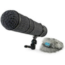 Radius Mini-ALTO 410 Blimp Windshield with RAD-2 Kit & PG Handle (Gray, Long-Pile)