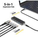 EZQuest 5-Port USB-C Pro Series Multi-Adapter Hub with HDMI (White)