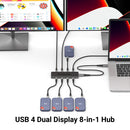 EZQuest 8-Port USB4 Pro Series Dual Display Hub