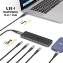 EZQuest 8-Port USB4 Pro Series Dual Display Hub