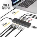 EZQuest 12-Port USB-C Pro Series Multi-Adapter Dual Display Hub with HDMI