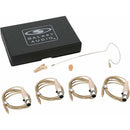 Galaxy Audio ESM8 Nearly Invisible Single-Ear Headset Omnidirectional Condenser Microphone and 4 Cables for Shure TAF4 Systems (Beige)