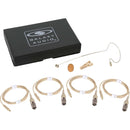 Galaxy Audio ESM8 Nearly Invisible Single-Ear Headset Cardioid Condenser Microphone and 4 Cables for Audio-Technica cH Systems (Beige)