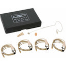 Galaxy Audio ESM8 Nearly Invisible Single-Ear Headset Cardioid Condenser Microphone and 4 Cables for Shure TAF4 Systems (Beige)