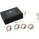 Galaxy Audio HSM8 Dual-Ear Omnidirectional Headset Microphone and 4 Cables with Audio-Technica cW Connectors (Beige)