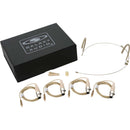 Galaxy Audio HSM8 Dual-Ear Omnidirectional Headset Microphone and 4 Cables with Galaxy Audio/AKG TA3F Connectors (Beige)