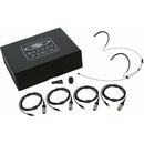 Galaxy Audio HSM8 Dual-Ear Omnidirectional Headset Microphone and 4 Cables with Audio-Technica cH Connectors (Black)