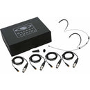 Galaxy Audio HSM8 Dual-Ear Omnidirectional Headset Microphone and 4 Cables with Galaxy Audio/AKG TA3F Connectors (Black)