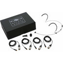 Galaxy Audio HSM8 Dual-Ear Unidirectional Headset Microphone and 4 Cables with Audio-Technica cW Connectors (Black)