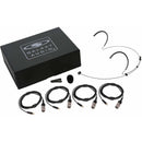 Galaxy Audio HSM8 Dual-Ear Unidirectional Headset Microphone and 4 Cables with Audio-Technica cH Connectors (Black)