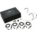 Galaxy Audio HSM8 Dual-Ear Unidirectional Headset Microphone and 4 Cables with Galaxy Audio/AKG TA3F Connectors (Black)