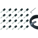 Cable Techniques DIY Pedalboard Cable Kit (Black, Standard, 20 Pieces)