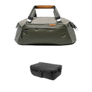 Peak Design Travel Duffel with Large Camera Cube V2 Kit (Sage, 35L)