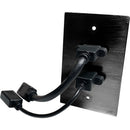 Comprehensive HDMI and USB-B Pass-Through Wall Plate with Pigtail (Black)