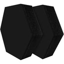 Auralex Studiofoam Synergy Hexagon Modular Acoustical Absorption Panel (Black, 24 x 2.4", 2-Pack)