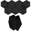 Auralex Studiofoam Synergy Hexagon Modular Acoustical Absorption Panel Set (Black, 10", 7-Piece)