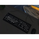 X9 Performance Wired Large-Print Backlit 7 Color Wired Keyboard