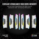 CORSAIR 32GB VENGEANCE RGB DDR5 7200 MT/s DIMM Memory Kit (White, 2 x 16GB)