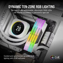 CORSAIR 32GB VENGEANCE RGB DDR5 7200 MT/s DIMM Memory Kit (White, 2 x 16GB)