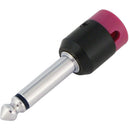 Cable Techniques Low-Profile Right-Angle 1/4" Plug (2-Pole, Large Purple Cap)