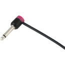 Cable Techniques Low-Profile Right-Angle 1/4" Plug (2-Pole, Large Purple Cap)