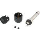 Cable Techniques Low-Profile Right-Angle 1/4" Plug (2-Pole, Standard Black Cap)