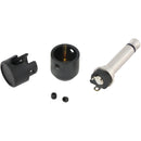 Cable Techniques Low-Profile Right-Angle 1/4" Plug (2-Pole, Large Black Cap)