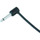 Cable Techniques Low-Profile Right-Angle 1/4" Plug (2-Pole, Large Black Cap)