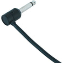 Cable Techniques Low-Profile Right-Angle 1/4" Plug (2-Pole, Large Black Cap)