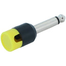 Cable Techniques Low-Profile Right-Angle 1/4" Plug (2-Pole, Large Yellow Cap)