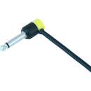 Cable Techniques Low-Profile Right-Angle 1/4" Plug (2-Pole, Large Yellow Cap)