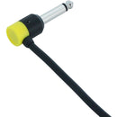 Cable Techniques Low-Profile Right-Angle 1/4" Plug (2-Pole, Large Yellow Cap)