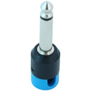 Cable Techniques Low-Profile Right-Angle 1/4" Plug (2-Pole, Large Blue Cap)