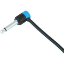 Cable Techniques Low-Profile Right-Angle 1/4" Plug (2-Pole, Large Blue Cap)