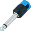 Cable Techniques Low-Profile Right-Angle 1/4" Plug (2-Pole, Large Blue Cap)