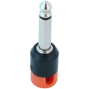 Cable Techniques Low-Profile Right-Angle 1/4" Plug (2-Pole, Standard Orange Cap)