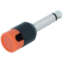 Cable Techniques Low-Profile Right-Angle 1/4" Plug (2-Pole, Standard Orange Cap)